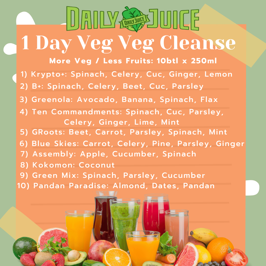 Daily Juice 1 Day Veg Veg Juice Cleanse