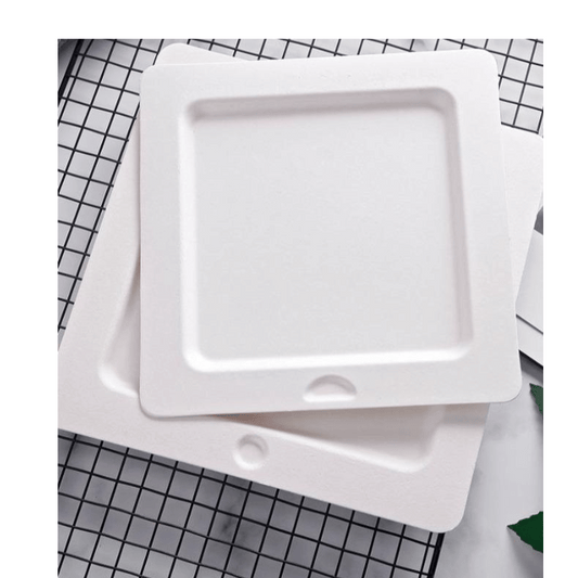 [MMA0001] Cake Tray with Border - for Agar Agar / Mousse - White 6inch