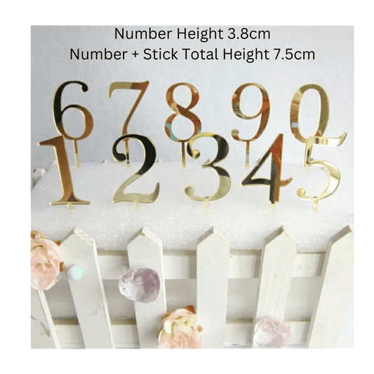 Number Topper Gold Acrylic