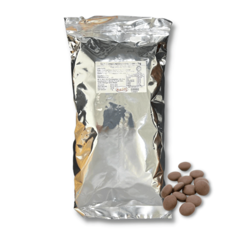 [Halal] Bakers 365 Dark Chocolate Compound Coin 1kg