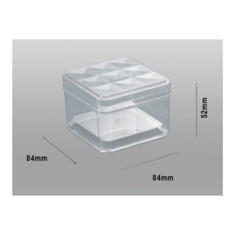 Plastic Square Container 8.4cm 20pcs