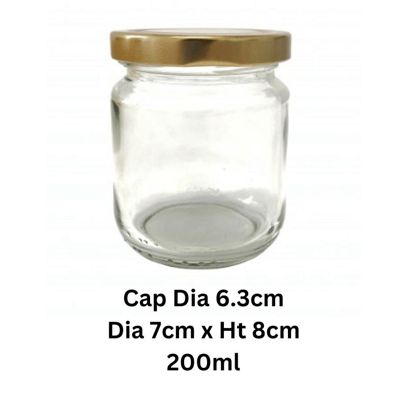 Glass Jar Ht 8cm 20pcs