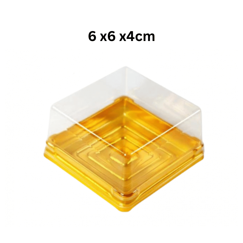 Mooncake Case Square Gold 100pc