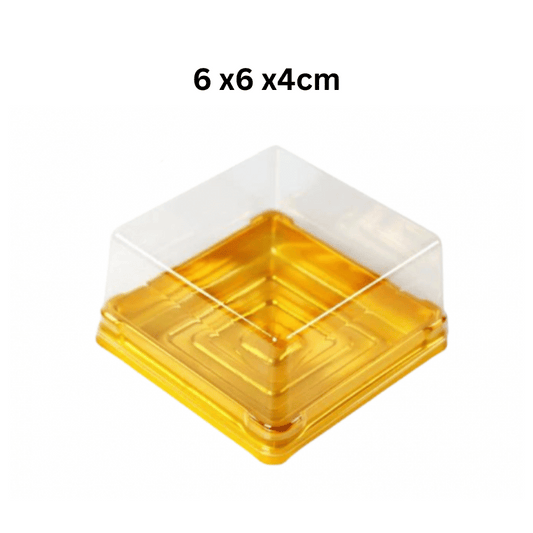 Mooncake Case Square Gold 100pc