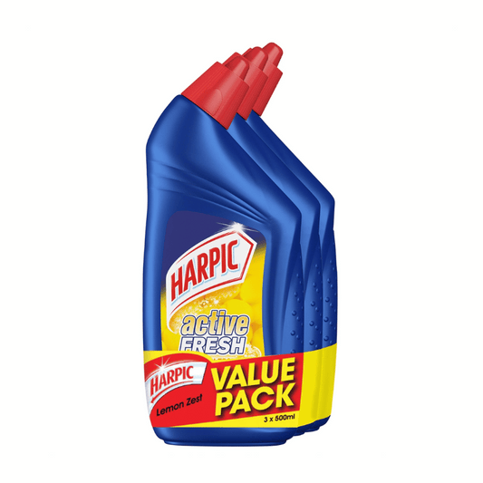 Harpic Toilet Cleaner Lemon 500ml x 3btls