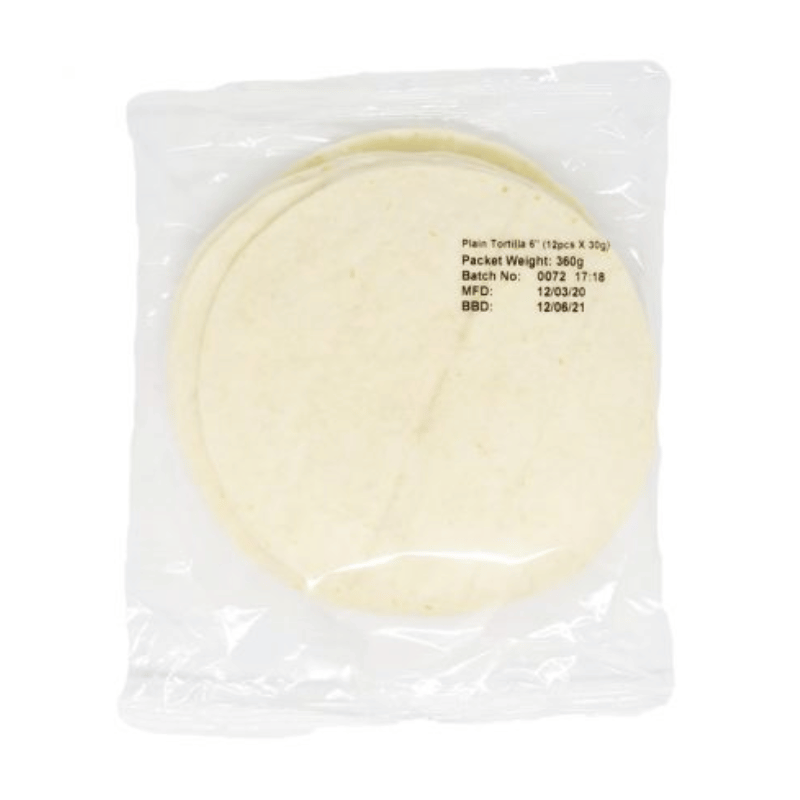 Plain Tortilla Wrap 6inch 12pcs