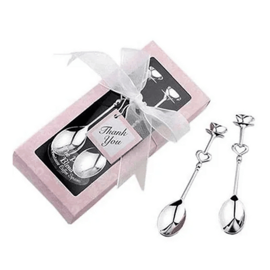 Heart Shape Coffee Spoon Pair Wedding Favor Berkat