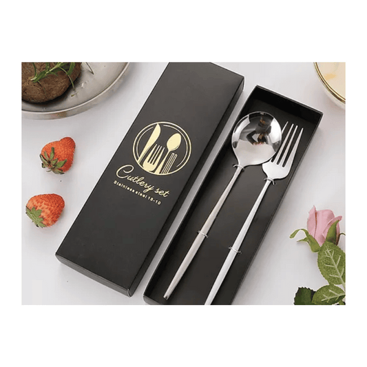 Premium Fork & Spoon Set Silver