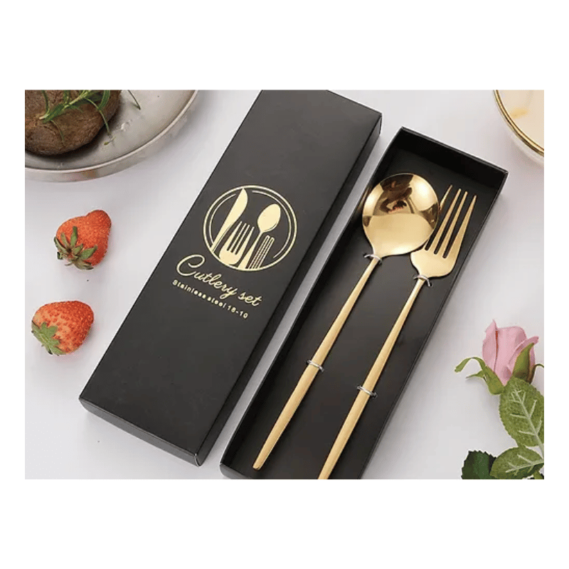 Premium Fork & Spoon Set Gold