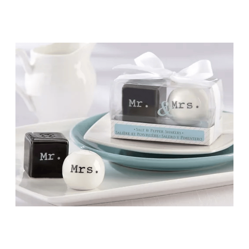 Mr & Mrs Cube Salt and Pepper Shakers