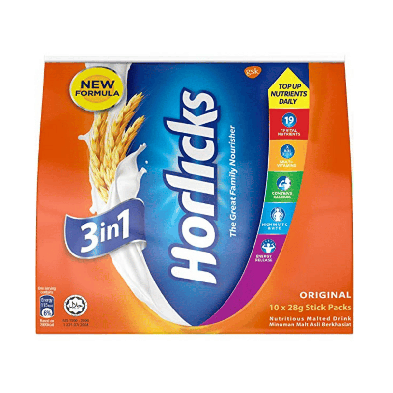 [Halal] Horlicks 3-in-1 Original (10 sachet x 28gm)