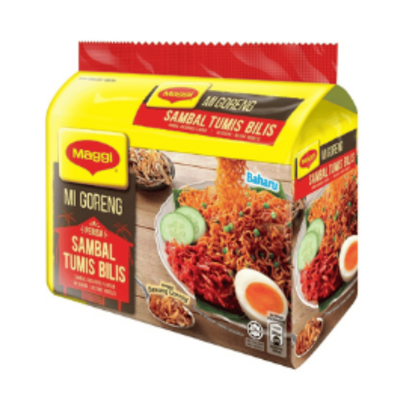 [Halal] Maggi Instant Noodle Mee Goreng Sambal Tumis Bilis 5 x 75g