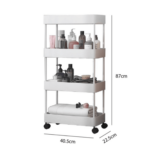 3 Tier Trolley - White - Ready Assembled